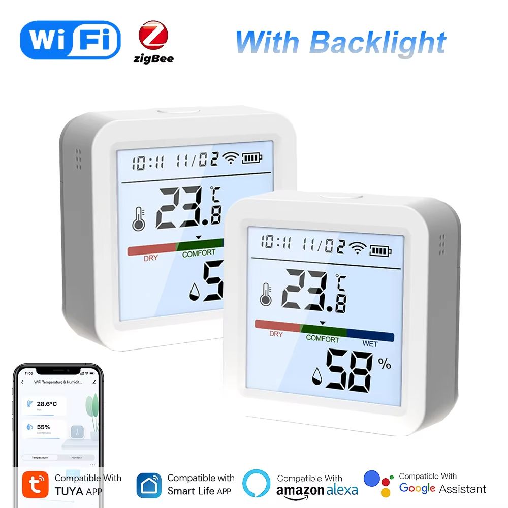 Tuya Smart WiFi & Zigbee Temperature and Humidity Sensor wit | Inspire ...