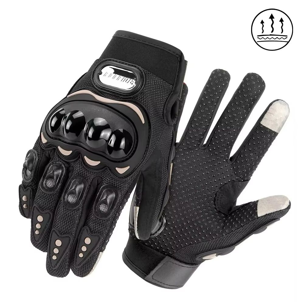 Vintage Leather Motorcycle Gloves – Breathable Summer Riding Gloves with Anti-Slip Grip for Men & Women