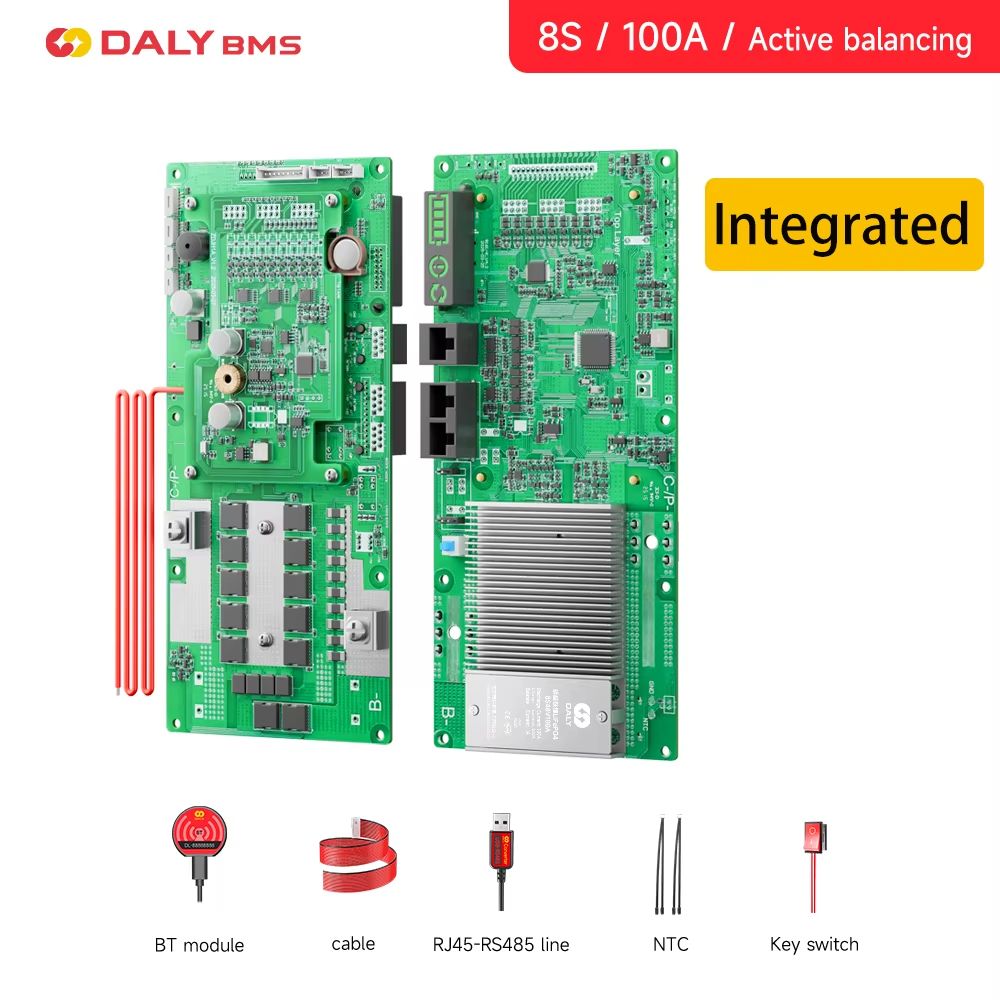 Daly Smart Inverter BMS - LiFePO4 Battery Management System with Active Balancer for 24V & 48V Energy Storage