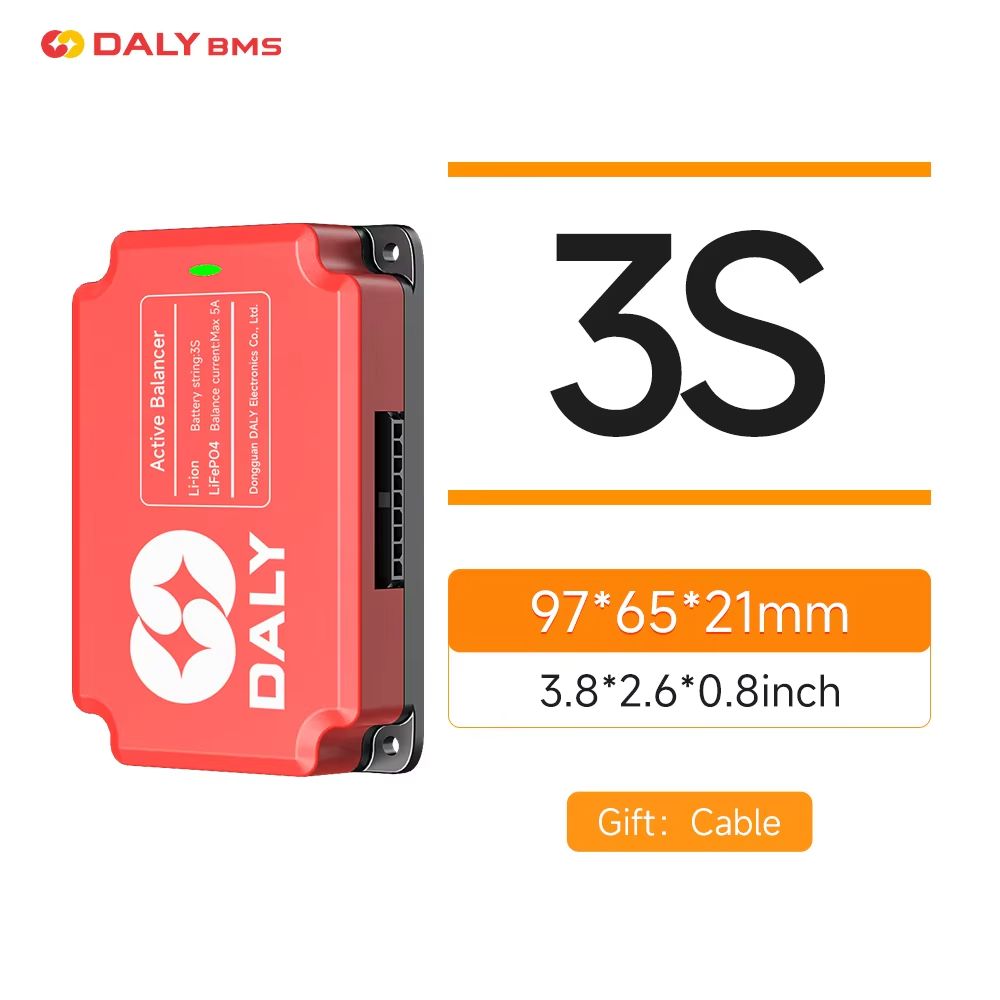 Daly BMS 5A Active Balancing Board - Smart Equalizer for 18650 LiFePO4 & Lithium Battery Packs (3S-16S)