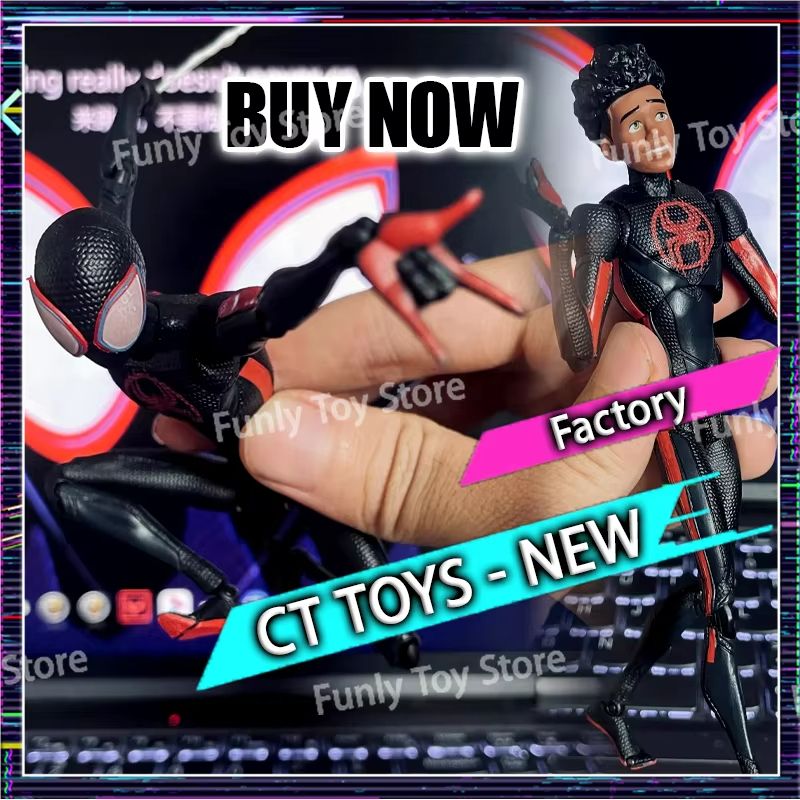 Miles Morales Spider-Man Action Figure - Across the Spider-Verse Collectible Anime Figurine Toy