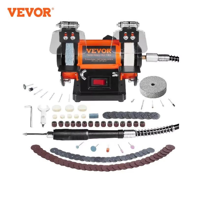 VEVOR 3-Inch Jewelry Polisher – Mini Bench Grinder with Adjustable Speed for Gemstones & Metalwork