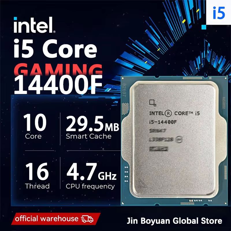 Intel Core i5-14400F Processor - 10-Core 20-Thread LGA 1700 Desktop CPU (Without Cooler)
