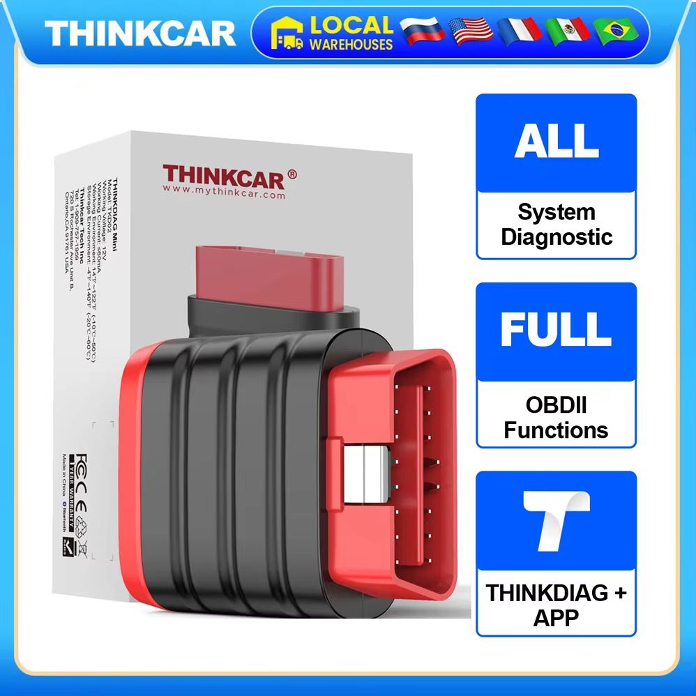 THINKCAR Thinkdiag Mini Bluetooth OBD2 Scanner - Full-System Car Diagnostic Tool & Fault Code Reader