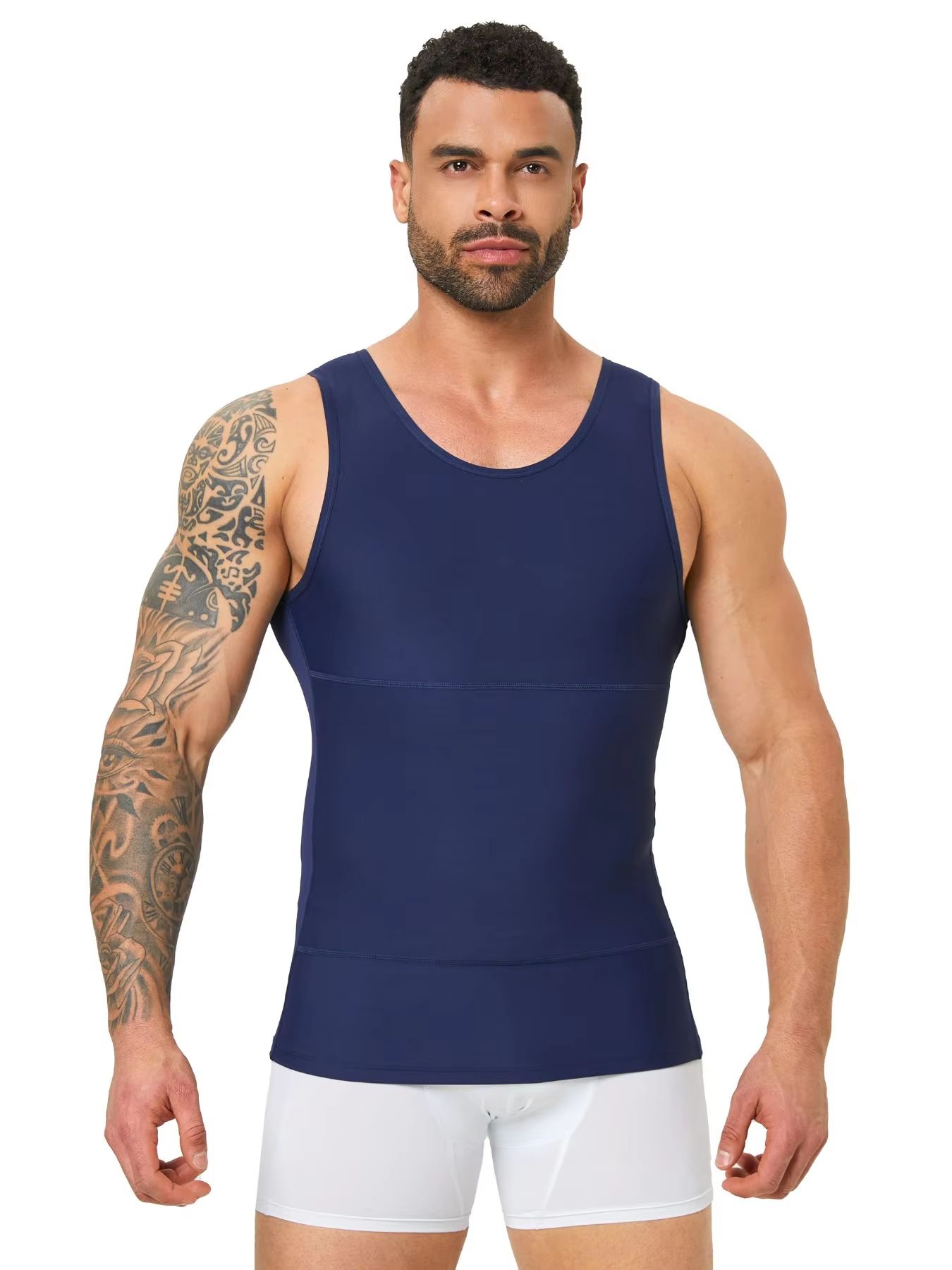 Men's Compression Tank Top – Body Shaper with Tummy Control & Chest Support