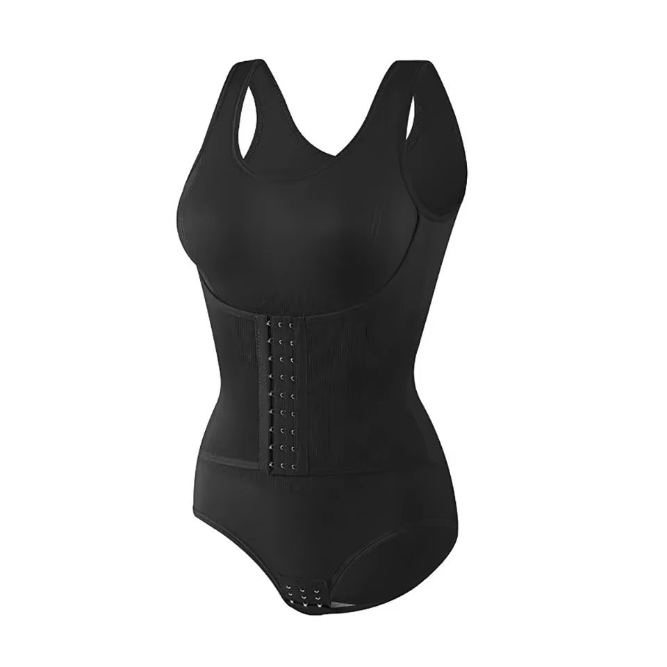 Women's Bodysuit Shapewear with Zipper and Belt - Tummy Control Slimming Waist Trainer Body Shaper