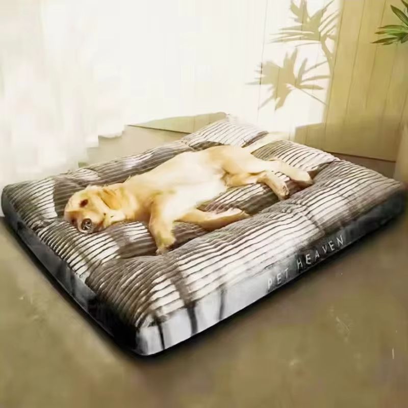 Winter Warm Dog Bed – Soft Corduroy Sleeping Mat for Small, Medium & Large Pets