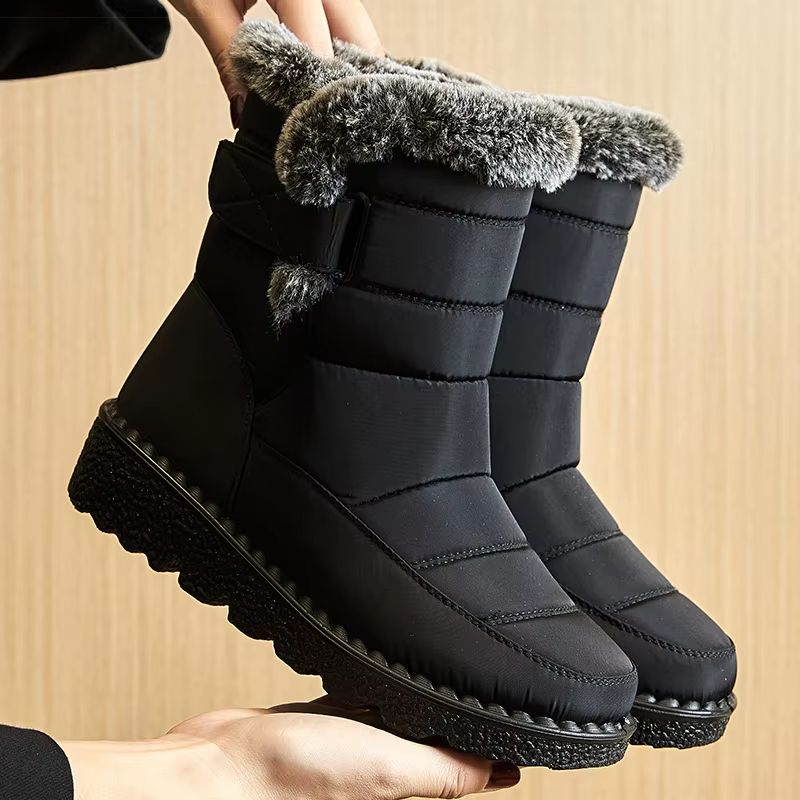AuroraFur Waterproof Winter Boots - Women's Snow & Fur-Lined Ankle Boots
