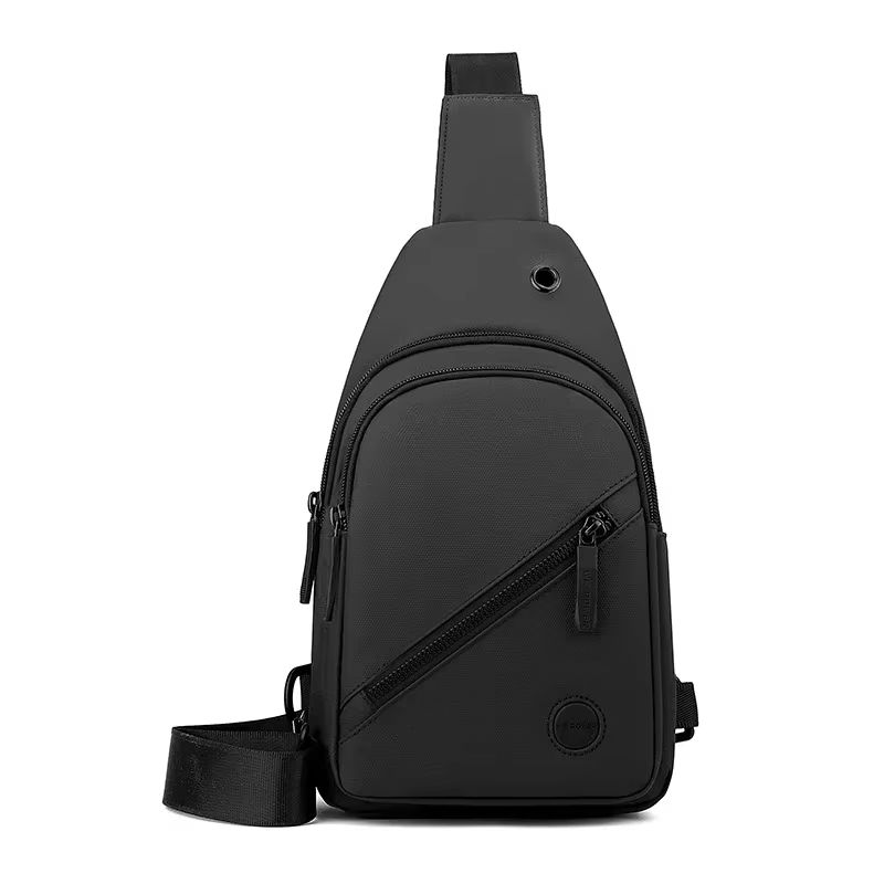 Lightweight Men's Crossbody Chest Bag - Casual Nylon Sling Bag for Hiking and Daily Commute
