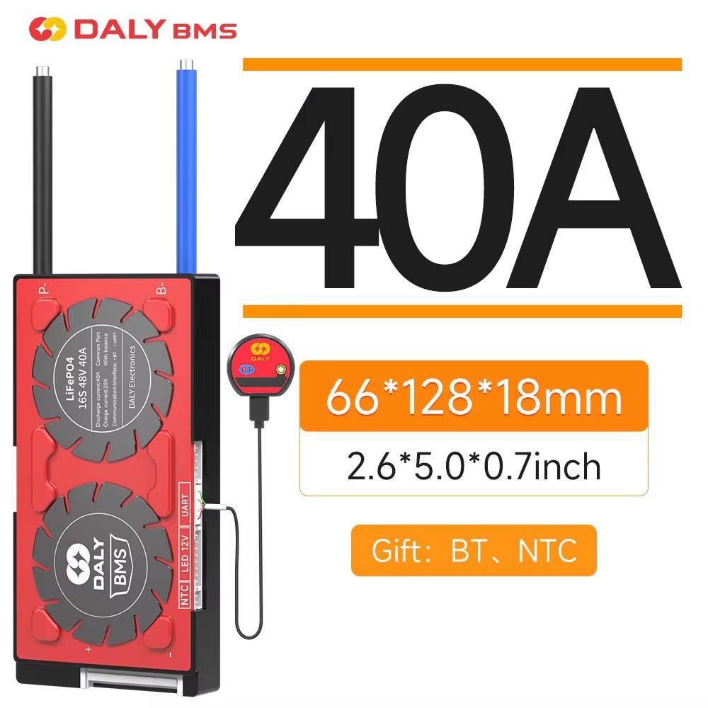 Daly Smart BMS for LiFePO4 & Li-Ion Batteries - 10S-24S 36V/48V High-Current Battery Management System (40A-500A)