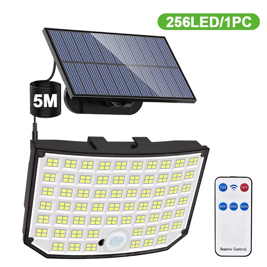 Super Bright Solar Outdoor Light – 328/348 LED Motion Sensor, Waterproof, 3 Modes for Garden & Wall