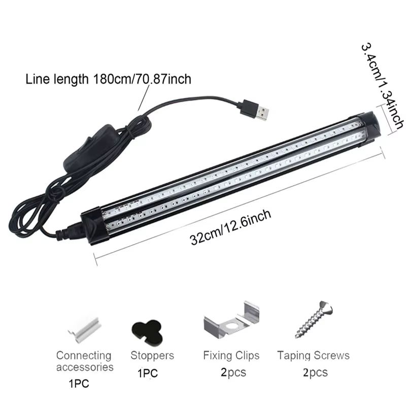 USB Black Light Bar – 10W 395nm UV LED Lamp for Halloween, Parties, Clubs & Decoration