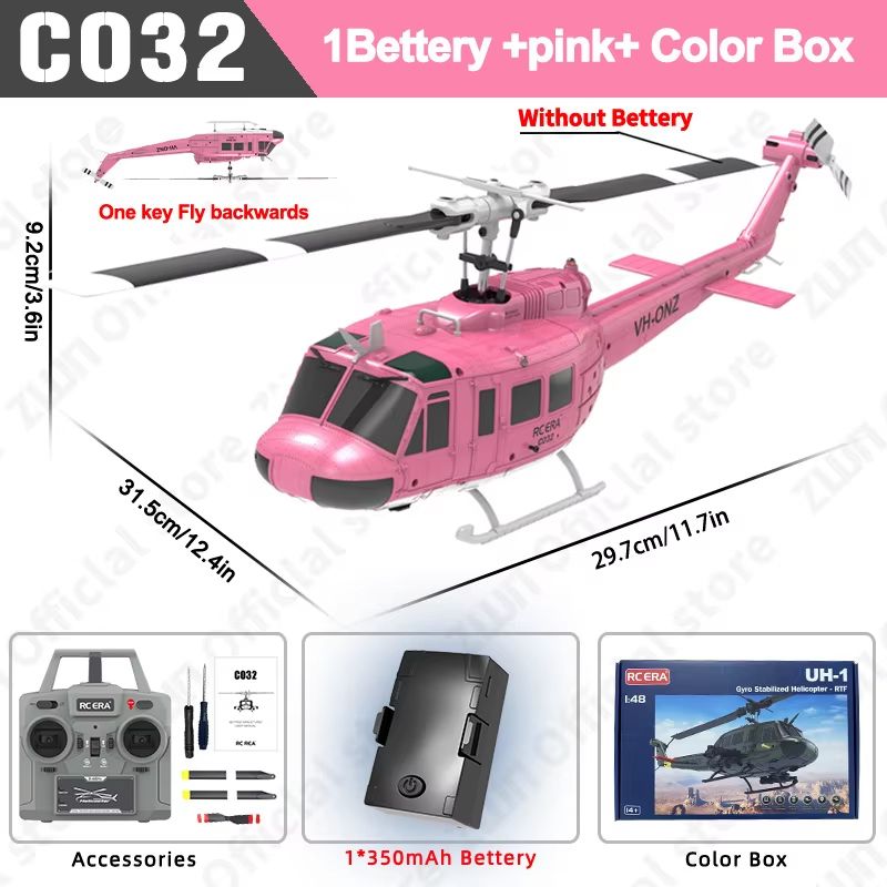 SkyMaster C032 RC Helicopter with Optical Flow & Altitude Hold - 2.4G 6CH Brushless Remote Control Helicopter for Kids &