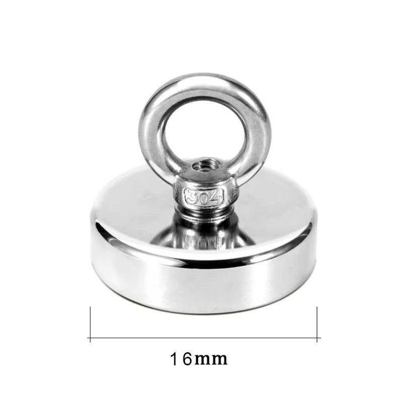 UltraGrip Heavy-Duty Neodymium Fishing Magnet – Super Strong Salvage Magnet with Countersunk Hole and Eyebolt for Treasu