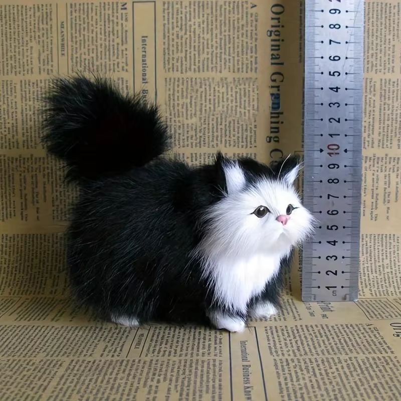 Realistic Simulation Cat Plush Toy, Soft Stuffed Kitten for Kids and Cat Lovers