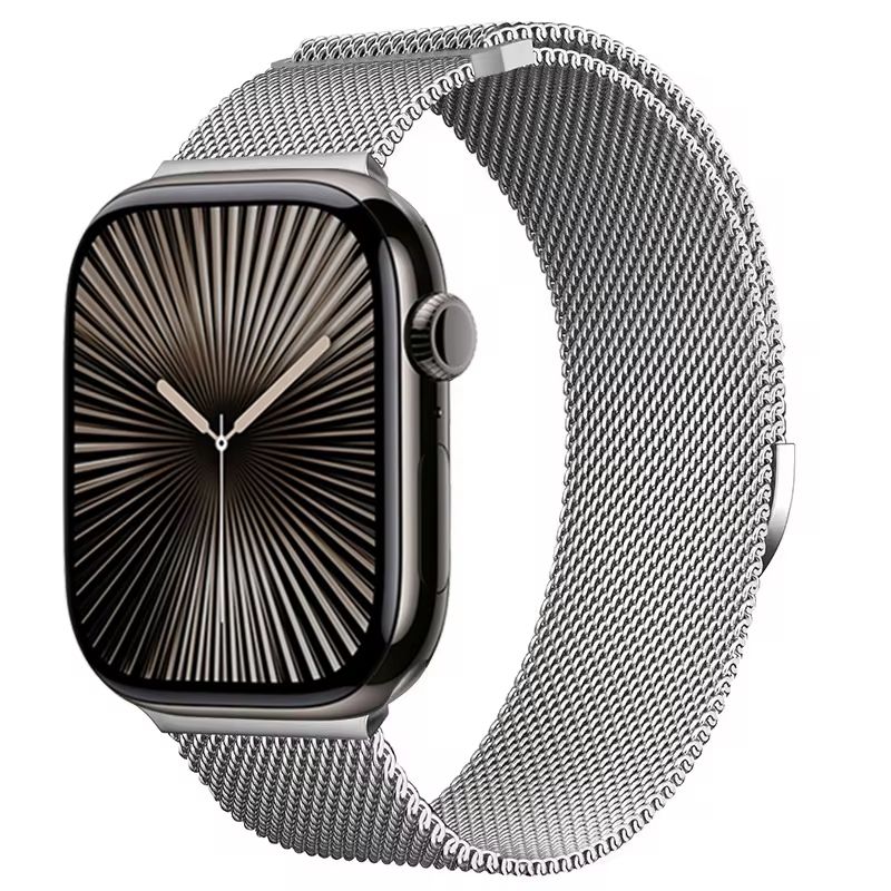 Premium Metal Milanese Loop Band for Apple Watch – Magnetic Stainless Steel Strap for Ultra, Series 9, 8, 7, SE