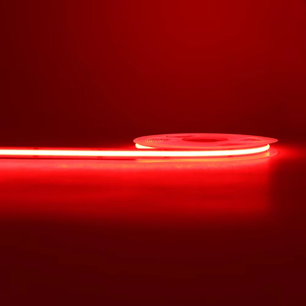 Flexible COB LED Strip Light 12V/24V – High Brightness Dotless Tape Lighting for Home, Auto, and DIY Decor