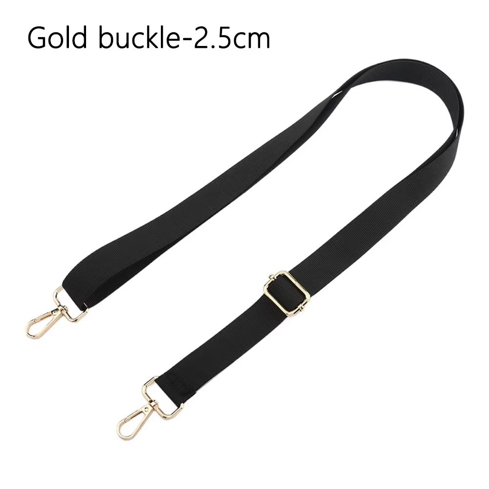 FlexStrap Adjustable Black Nylon Shoulder Bag Strap - Detachable Replacement Belt for Handbags, Crossbody & Messenger Ba