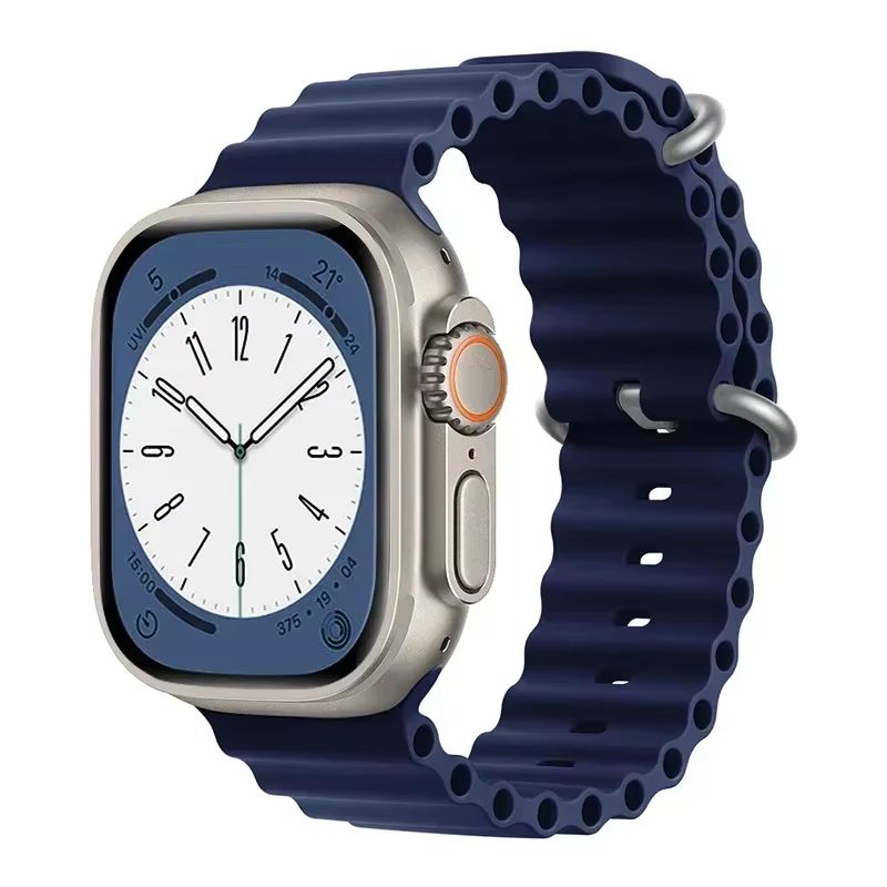 Silicone Ocean Band for Apple Watch – Premium Sport Strap for Series Ultra 2, 10, 9, 8, 7, 6, SE (38–49mm)