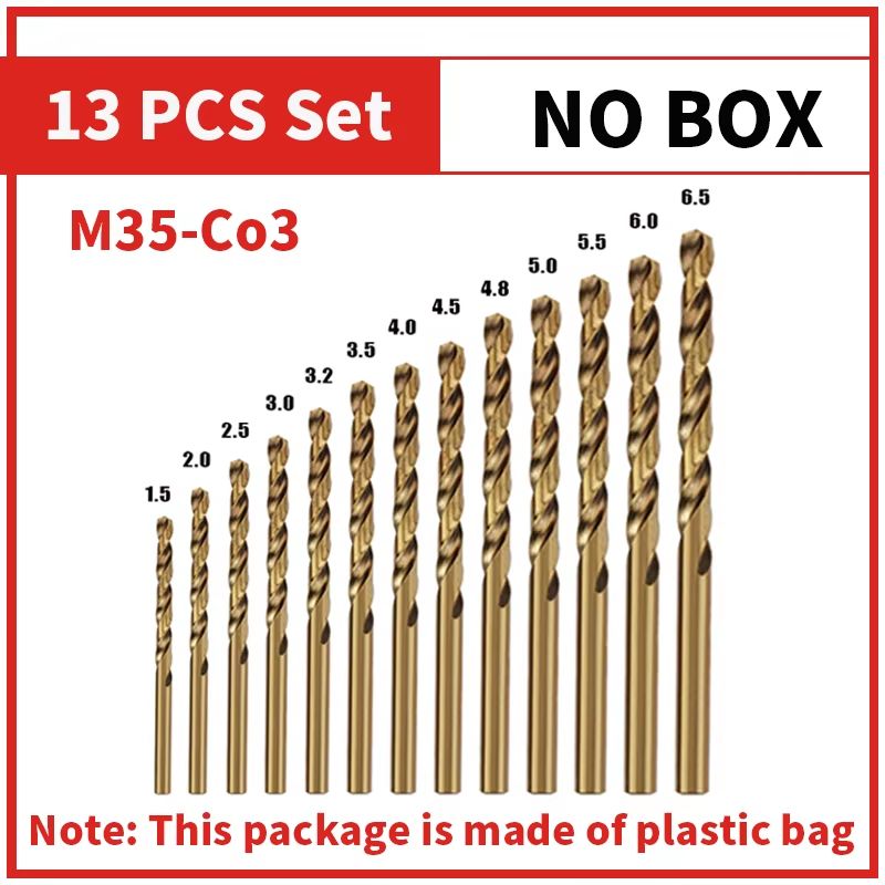 UltimateCut M35 Cobalt High Speed Steel Twist Drill Bit Set - Precision Metal & Stainless Steel Drilling