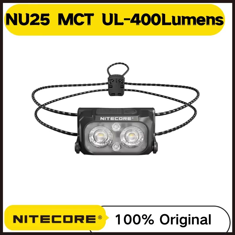 NITECORE NU25 MCT UL 400 Lumens Rechargeable Headlamp - Ultra-Light USB-C Outdoor Lighting for Camping, Hiking & Running