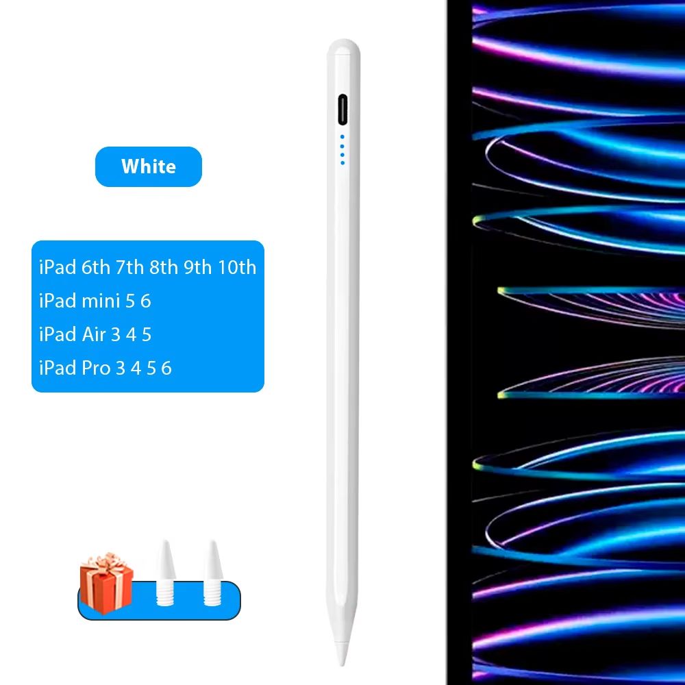 Universal Stylus for iPad with Palm Rejection and Replacement Nibs