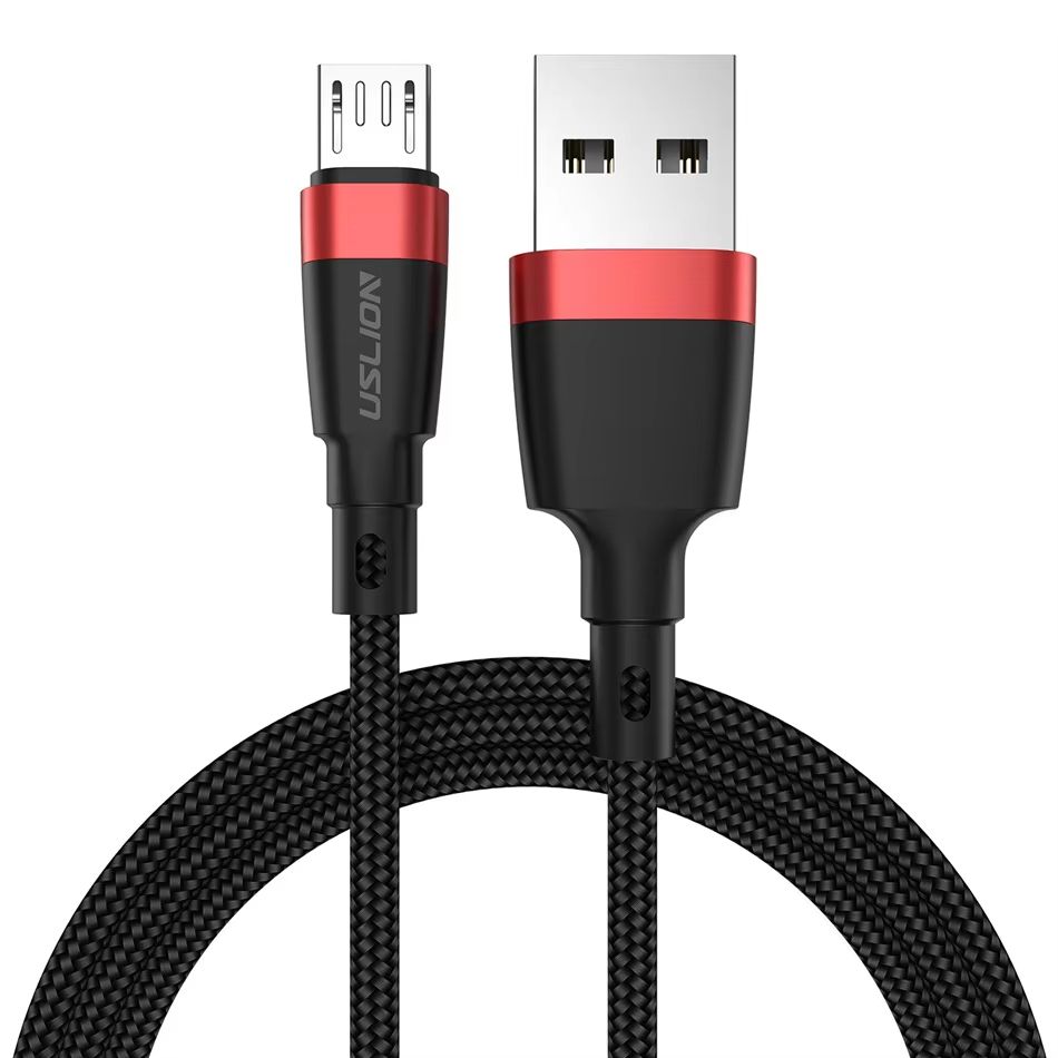 USLION 5A Micro USB Fast Charging Cable - 2M Durable Data Cord for Xiaomi & Samsung