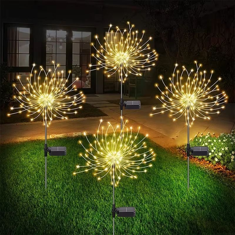 Solar Firework Fairy Lights – Waterproof LED Garden Lights for Pathway, Patio, Yard, or Holiday Decorations