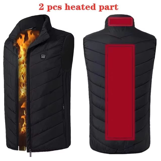 USB Infrared 17-Zone Heated Vest – Men's Electric Winter Warming Jacket for Outdoor Sports & Hiking
