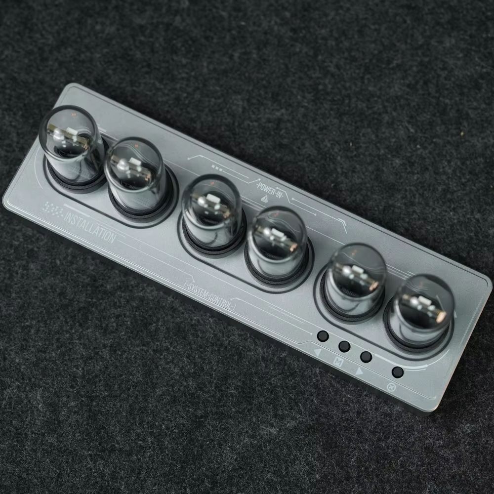 WiFi Control IPS Nixie Tube Alarm Clock RGB Lights DIY Clock Faces Game Room Gift