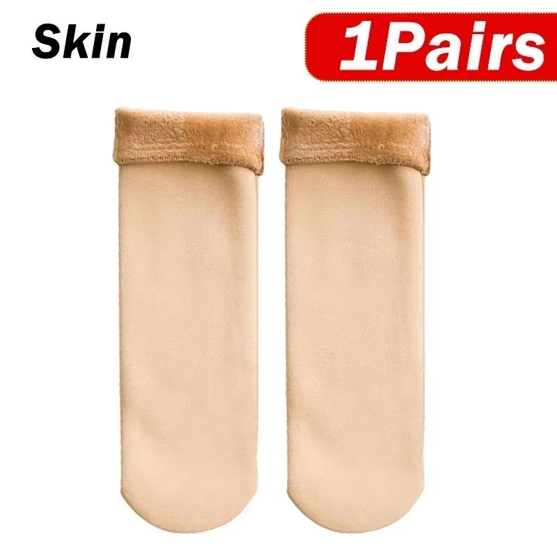 Ultra-Soft Thermal Winter Socks for Women – Warm Cashmere & Wool Blend, Cozy Short Socks for Snow Boots and Home