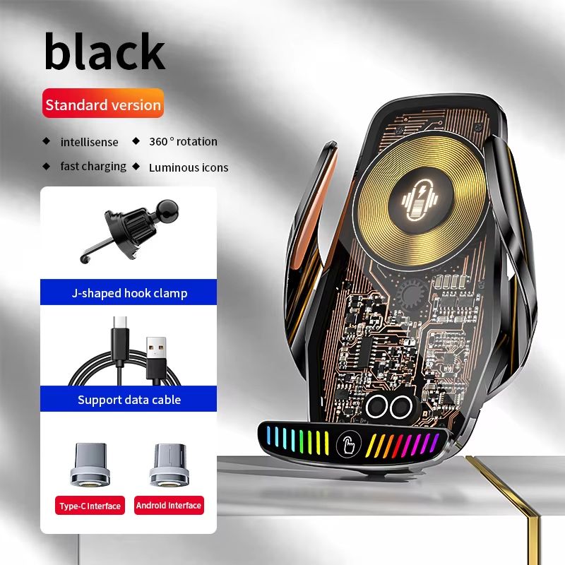 66W Magnetic Car Phone Holder with 15W Wireless Fast Charger – Auto-Clamping Air Vent Mount for iPhone 15/14/13 & Samsun