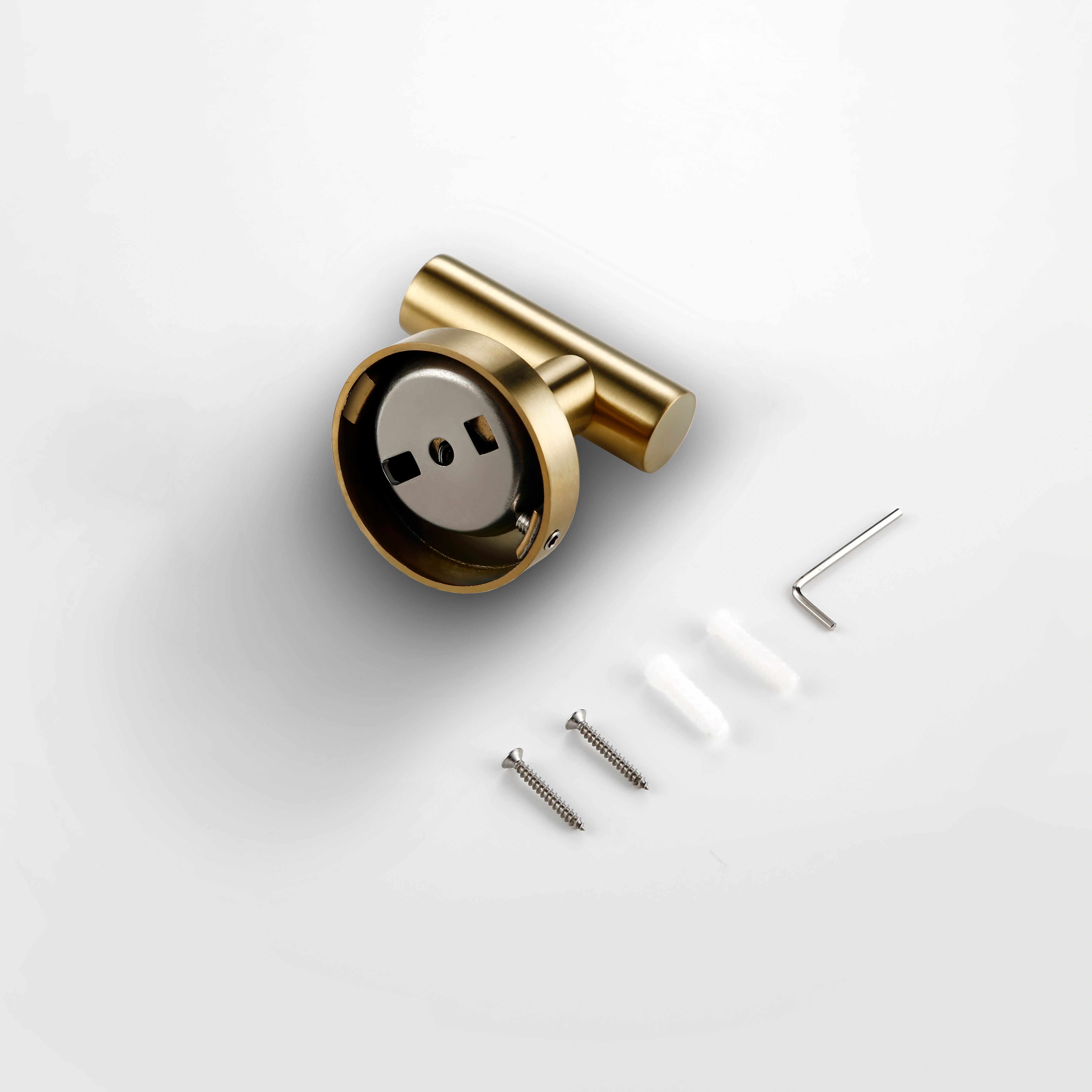 Circle Stainless Steel Wall Hook - Black Chrome, Brushed Gold, and Nickel Finish for Bathroom, Kitchen, or Bedroom