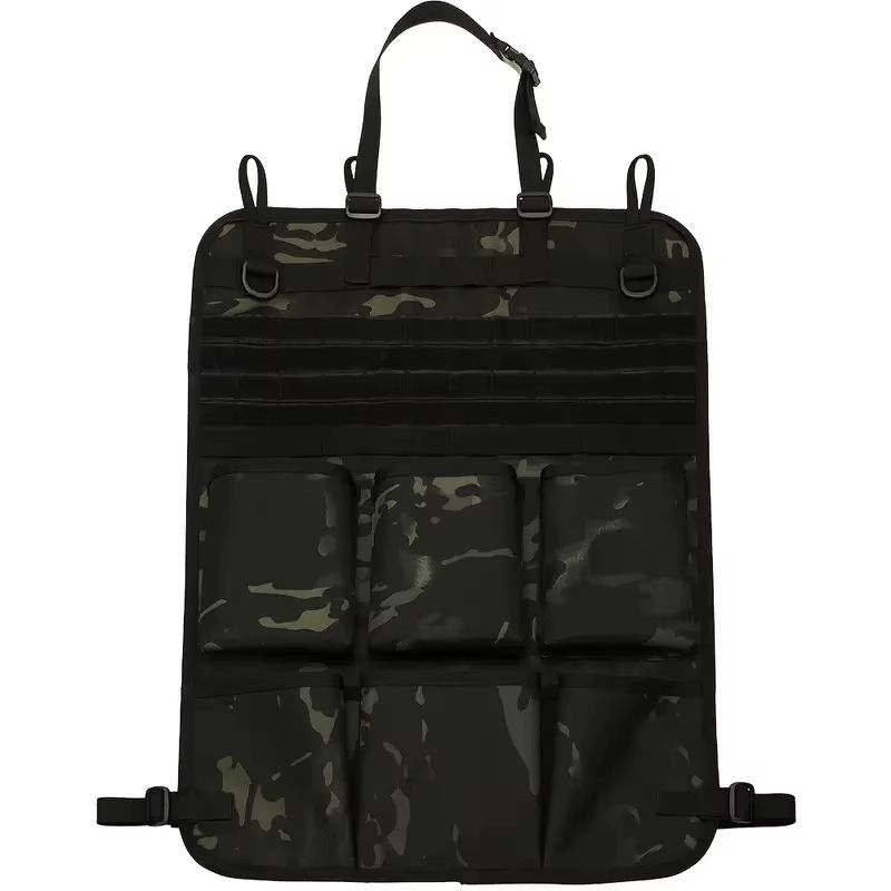 TactiVault Seat-Back Organizer Bag – Multifunction Camo Hanging Storage for Car Interior
