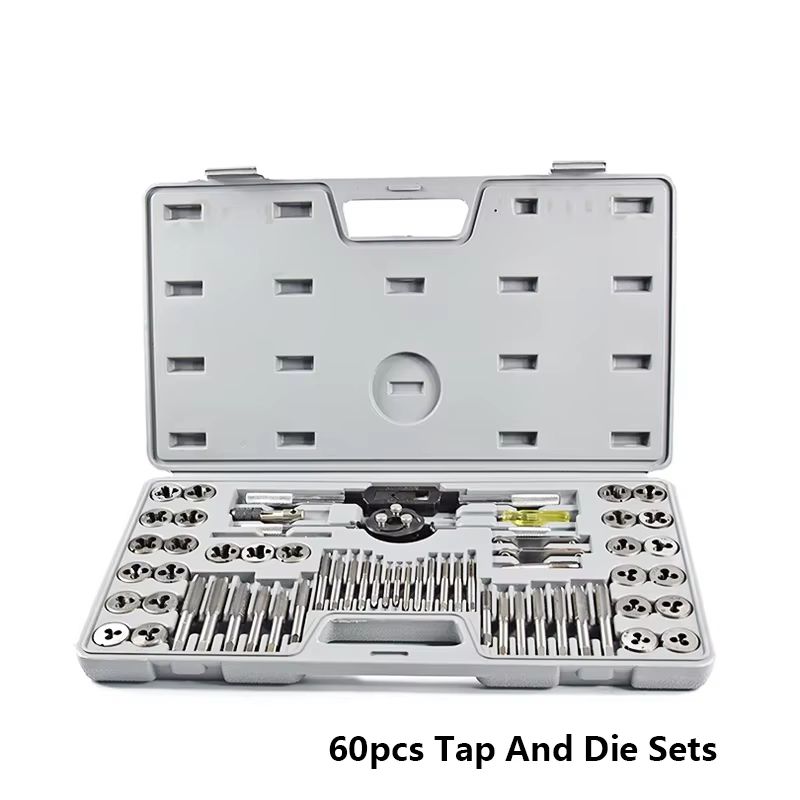 JUSTINLAU 60-Piece Metric Tap and Die Set - Precision Threading Tools for Metalworking and DIY Projects