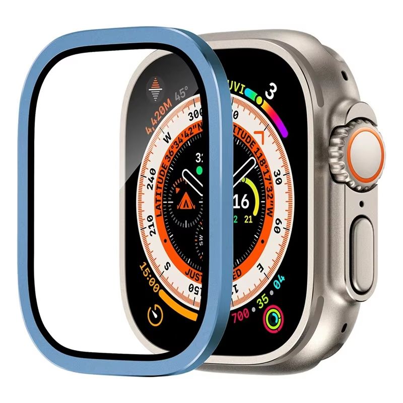 RuggedGuard Alloy & 9H Tempered Glass Shield – Full-Coverage for Apple Watch Ultra 49 mm