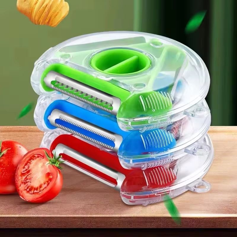 MultiCut 3-in-1 Magic Trio Peeler Set - Slicer Shredder Julienne Cutter for Fruits and Vegetables