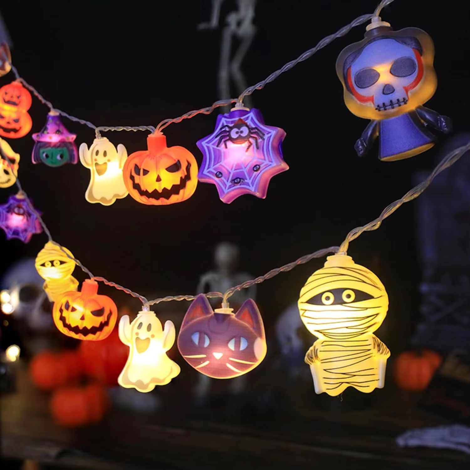 Halloween LED Fairy Tale Lights Battery Operated 10 20 30 LED String Lights for Home Party Indoor Decoration