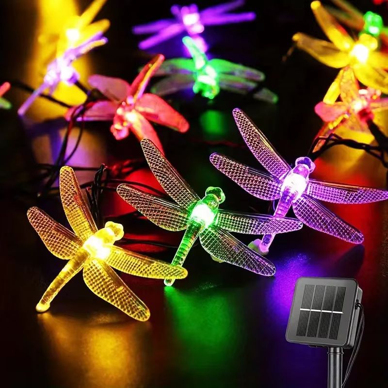 20 LED Dragonfly Solar String Lights – Outdoor LED Light for Garden, Yard & Patio Decor