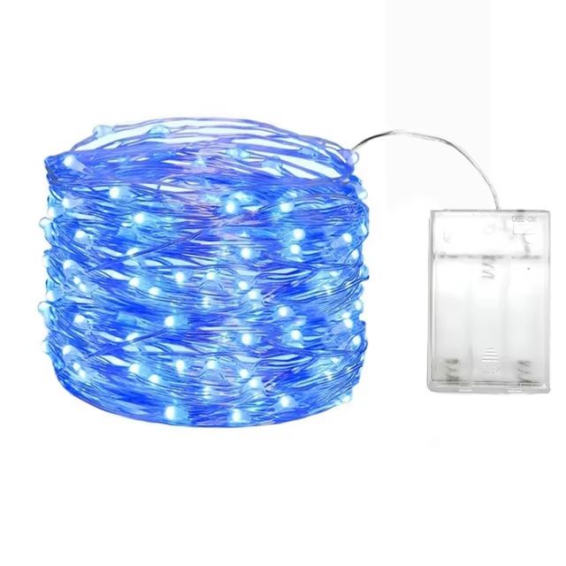 16.4 ft LED Fairy Lights – Battery Operated Copper Wire Garland String Lights for Outdoor Garden, Party, Wedding & Chris