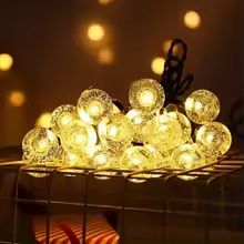 USB/Battery Crystal Globe String Lights – Decorative Outdoor Waterproof Fairy Lighting (10/20/40 LED)