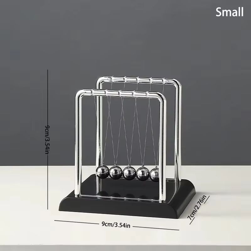 Executive Newton's Cradle Balance Toy - Steel Pendulum Balls for Desk, Home-Office & Learning Decor