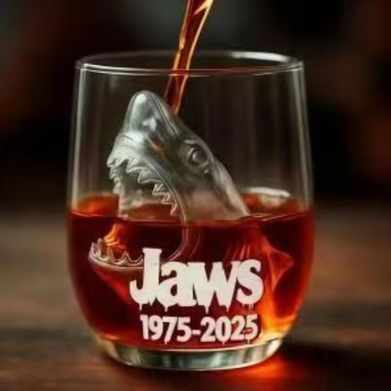 3D Shark Stemless Wine Glass Cup for Beer Whiskey and Cocktails