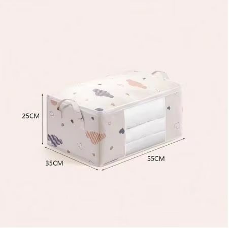 Large Capacity Clothes Storage Bag Organizer with Reinforced Handle for Blankets Bedding and Clothes Foldable Storage Ba