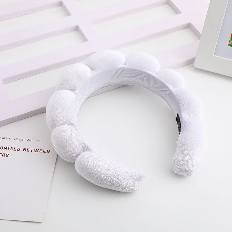 VelvetTwist High-Crown Sponge Hair Band – Wide Solid-Color Hair Accessory