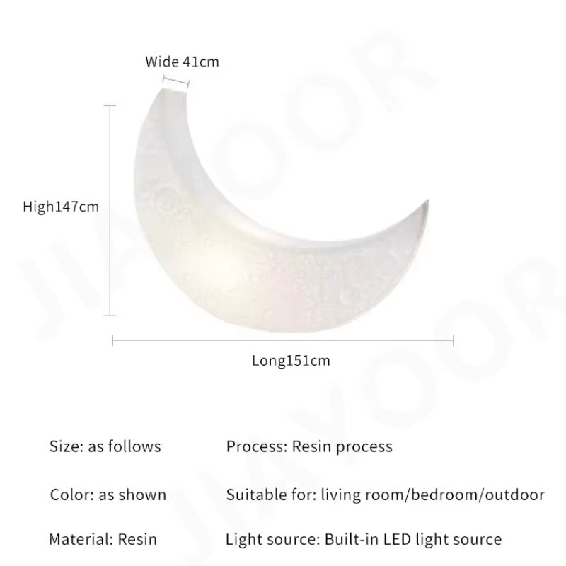 MoonLounge Crescent Floor Lamp & Chair - Nordic Ambient Moonlight Design