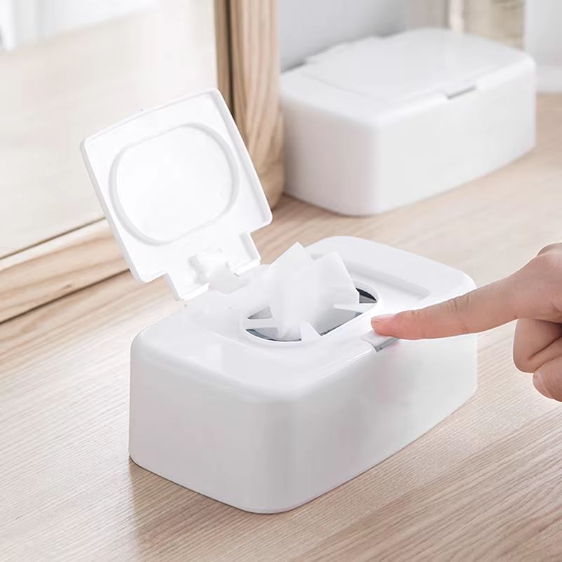 Portable Wet Wipes Dispenser Box With Lid โ Travel Tissue and Napkin Storage Container