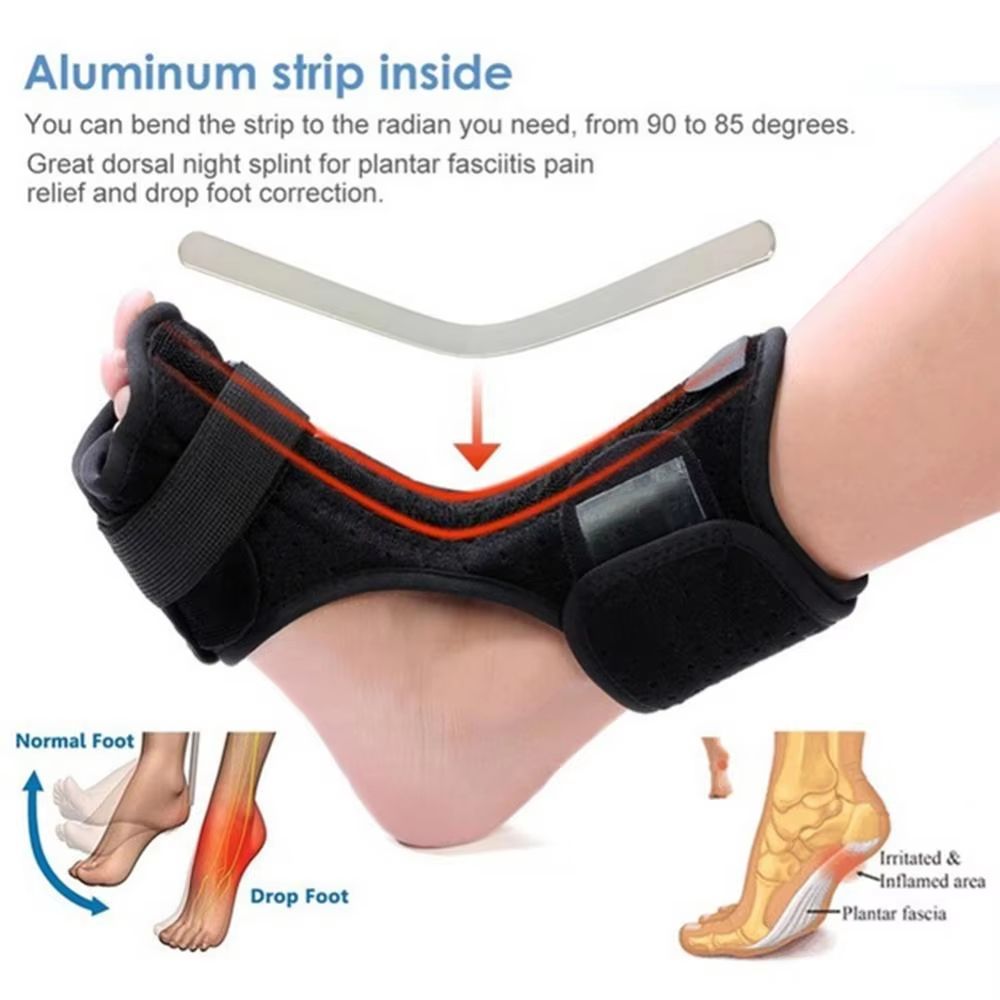 Adjustable Plantar Fasciitis Night Splint Foot Drop Orthosis | Inspire ...