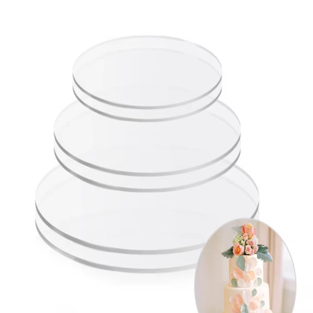 Cake Disc CakeDisplay Pro Reusable Acrylic Round Cake Disc Set (2-Pack | Inspire ...