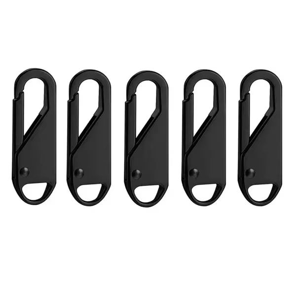 5PCS Universal Zipper Puller Set – Detachable Metal Zipper Heads Repair Kit for DIY Crafts and Clothing